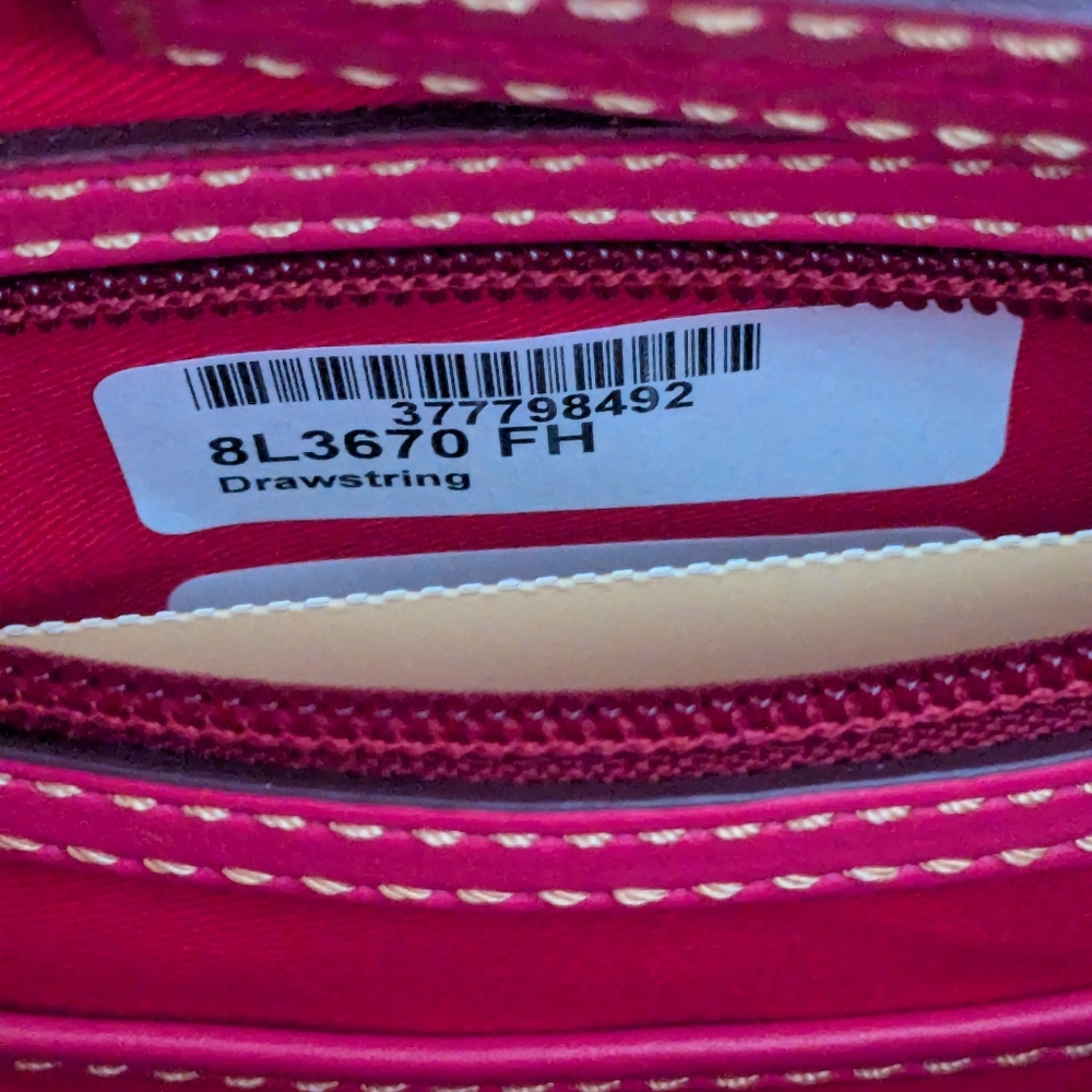 Dooney & Bourke Florentine Drawstring in Fuchsia - Picture 12 of 14